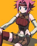  bare_shoulders code_geass kallen_stadtfeld long_sleeves nippori red_hair sleeveless sleeveless_turtleneck solo thighhighs turtleneck 