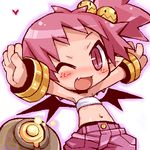  chibi disgaea hanako_(disgaea) lowres makai_senki_disgaea_2 misasagi_yuuya pink_shorts shorts solo 