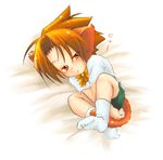  animal_ears artist_request cat_ears catboy child copyright_request male_focus orange_eyes orange_hair petboy solo 