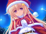  blush christmas game_cg meri_chri mikagami_mamizu night santa_costume seiya_mashiro violet_eyes whirlpool 