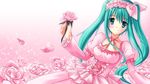  dress hatsune_miku pink rose vocaloid 