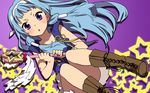  blue_hair boots kannagi_crazy_shrine_maidens nagi purple stars vector violet_eyes 