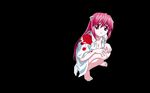  barefoot black blood crying elfen_lied lucy photoshop pink_eyes pink_hair vector 