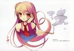  itou_noiji long_hair pink_eyes pink_hair scan smoking white 