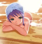  40010prototype ass bath green_eyes mashiro_blan_de_windbloom my-otome nude purple_hair solo towel 