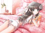  bed bloomers bow fruits_basket honda_tohru lingerie sohma_kyo sohma_yuki wallpaper 