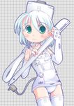  :3 artist_request green_eyes handheld_game_console nintendo_ds os-tan oversized_object product_girl solo stylus thighhighs 