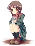  bangs coffee long_sleeves maria-sama_ga_miteru scarf shimazu_yoshino solo subaru_(yachika) 