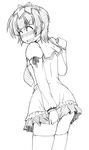  artist_request coyote_ragtime_show greyscale long_sleeves monochrome sep solo thighhighs 