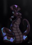  2019 4_arms anthro belly_scales breasts cobra crossed_arms digital_drawing_(artwork) digital_media_(artwork) female hand_on_hip multi_arm multi_limb naga navel nipple_piercing nipples non-mammal_breasts nude persephone(puppydogash) piercing puppydogash pussy reptile scales scalie snake solo 