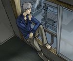  akagi akagi_shigeru artist_request cigarette long_sleeves male_focus solo 