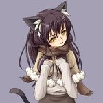 animal_ears cat_ears long_sleeves oekaki original scarf solo yuuki_(silent_moon) 