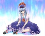  blue_hair hat kamishirasawa_keine long_hair nanami_sano red_eyes solo touhou 