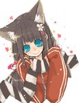  animal_ears cat_ears copyright_request long_sleeves oekaki scarf solo tsukimichi 