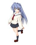 blue_hair copyright_request long_sleeves mishima_toshihiro school_uniform solo 