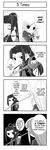  1girl 4koma artist_request assassin_(fate/stay_night) caster comic fate/stay_night fate_(series) greyscale long_sleeves monochrome translated 