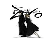  1girl artoria_pendragon_(all) blonde_hair emiya_kiritsugu fate/zero fate_(series) long_sleeves nagare_hyougo saber sword weapon 