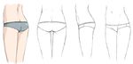  ass chart grey_panties how_to jiyu2 multiple_views original panties striped striped_panties underwear white_panties 