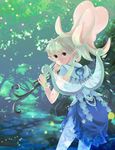  fairy flower forest looking_back nature nitarou original pantyhose pointy_ears solo wings 