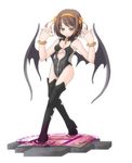  amamiya_minato boots brown_hair demon_girl demon_wings short_hair solo suzumiya_haruhi suzumiya_haruhi_no_yuuutsu thigh_boots thighhighs wings 