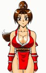  animated animated_gif bouncing_breasts breasts brown_eyes brown_hair cleavage fatal_fury kuma_(rusty_cage) large_breasts loincloth long_hair lowres panties pelvic_curtain ponytail shiranui_mai simple_background smile snk solo the_king_of_fighters underwear walking white_panties 
