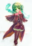  antennae green_eyes green_hair long_sleeves nokishita pantyhose scarf solo touhou wriggle_nightbug 