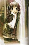  kawata_hisashi long_sleeves miniskirt mizuki_mana scarf skirt snowing solo thighhighs twintails white_album white_scarf zettai_ryouiki 