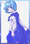  antennae blue_eyes blue_hair cape long_sleeves ozaki_(ko-zaki) solo touhou wriggle_nightbug 