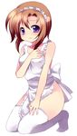  apron higurashi_no_naku_koro_ni naked_apron ryuuguu_rena solo subaru_(yachika) thighhighs 