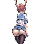  ass chunk-san pussy_juice seifuku stockings thighhighs ueno-san_wa_bukiyou ueno_(ueno-san_wa_bukiyou) 