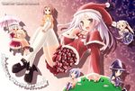  6+girls christmas happiness! hiiragi_anri kamijou_saya kamisaka_haruhi kohinata_sumomo long_sleeves multiple_girls otoko_no_ko ryo santa_costume shikimori_ibuki takamine_koyuki tama_(happiness) thighhighs watarase_jun 