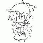  animal_ears animated animated_gif dress easytoon greyscale hat kuroneko_no_toorimichi long_sleeves lowres monochrome mystia_lorelei oekaki short_hair solo spinning touhou wings 