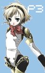  aegis_(persona) android blonde_hair blue_eyes bow cyborg persona persona_3 robot_joints short_hair solo 