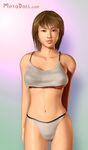  3d bra breasts cameltoe copyright_request grey_bra grey_panties large_breasts lingerie metadoll midriff panties short_hair solo underboob underwear underwear_only 