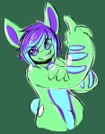  anthro colored_sketch flaccid humanoid_penis lagomorph male mammal nude penis rabbit scarletseed smile solo standing thick_thighs 