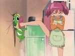  apron hinata_natsumi keroro_gunsou long_sleeves screencap slippers solo trample 