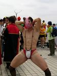  6+boys cosplay hentai_kamen highres multiple_boys multiple_girls panties photo slingshot_swimsuit swimsuit ultimate_hentai_kamen underwear what 