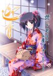  boar copyright_request japanese_clothes kimono long_sleeves new_year ryoumoto_ken solo 