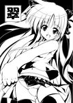  fate_testarossa greyscale long_hair lyrical_nanoha mahou_shoujo_lyrical_nanoha monochrome panties rikuto solo thighhighs underwear 