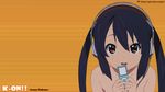  black_hair digital_media_player headphones highres ipod k-on! nakano_azusa twintails wallpaper 