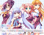  amamoto_fuuka calendar ginta hiiragi_ginga ribbons sugar+spice_2 tagme tanegashima_sana tohno_kaoruko twintails 