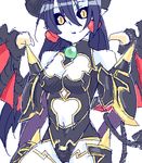  astaroth_(shinrabanshou) black_sclera breasts demon_girl horns kashiwamochi_yomogi lowres medium_breasts oekaki pointy_ears red_wings shinrabanshou solo tail wings 