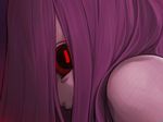  artist_request bare_shoulders crazy_eyes face fate/stay_night fate_(series) hair_over_one_eye horror_(theme) long_hair purple_hair red_eyes rider slit_pupils solo 