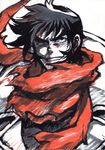  getter_robo male_focus manly nagare_ryoma nakamura_kanko red_scarf scarf shin_getter_robo sideburns solo 