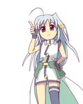  animated animated_gif dancing ga_rune_pose galaxy_angel galaxy_angel_rune hair_ornament lowres lyrical_nanoha magical_girl mahou_shoujo_lyrical_nanoha mahou_shoujo_lyrical_nanoha_a's mahou_shoujo_lyrical_nanoha_strikers parody reinforce_zwei solo thighhighs x_hair_ornament 