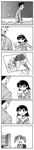  2girls azuma_kiyohiko azumanga_daiou bridget_(guilty_gear) comic computer dr.p greyscale guilty_gear highres jpeg_artifacts kimura long_image mihama_chiyo monochrome multiple_girls otoko_no_ko short_twintails takino_tomo tall_image third-party_edit twintails 