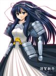  2007 armor armored_dress blue_eyes blue_hair dress hair_ribbon long_hair rance_(series) ribbon sengoku_rance solo uesugi_kenshin_(rance) yoshida_inuhito 