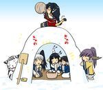  animal_ears aruruw chibi dog_ears kamyu karura_(utawareru_mono) kurotani_kyoukutsu lowres mukkuru multiple_girls quinzhee snow_shelter touka_(utawareru_mono) utawareru_mono yuzuha_(utawareru_mono) 