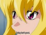  blonde_hair close-up english fansub gundam gundam_seed gundam_seed_destiny obvious purple_eyes screencap short_hair solo stellar_loussier subtitled 