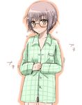  bangs glasses nagato_yuki pajamas shiki_(no-reply) short_hair solo suzumiya_haruhi_no_yuuutsu 